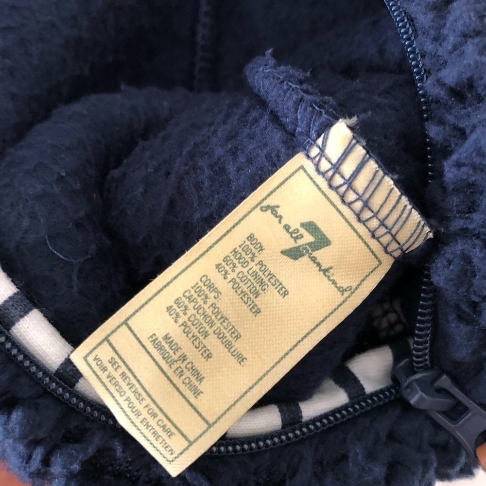7 For All Mankind Blue Sherpa Baby Jumpsuit 24M - Picture 10 of 10